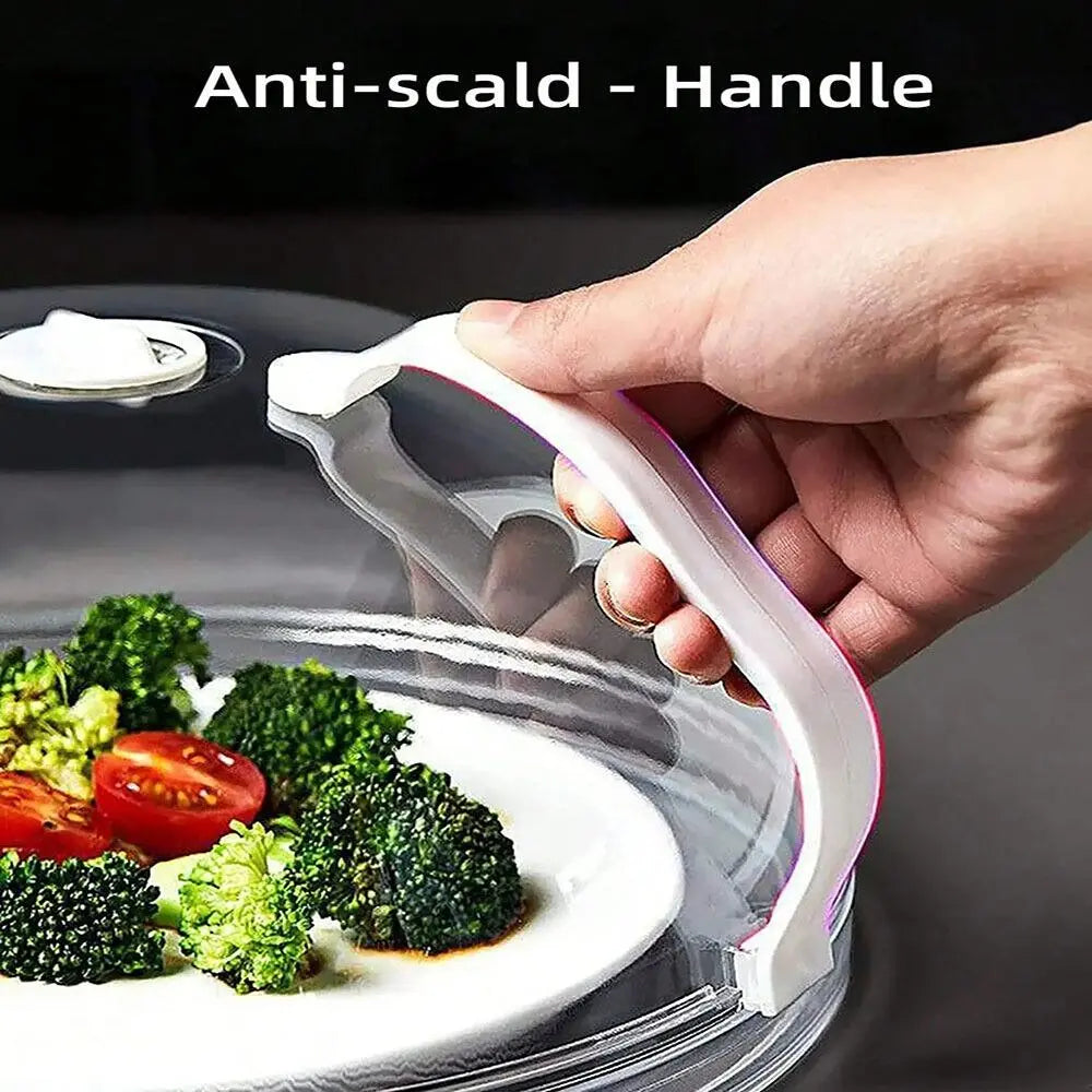 1Pc Microwave Splatter Cover for Food, Transparent Microwave Pot Lid, Bowl Plate Service Cover, Essential Kitchen Item, Kitchenware, Clear